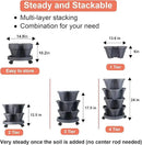 Vertical Planter 4 Tier Stackable Planters Garden Planters Strawberry Herb Flower and Vegetable Planter Indoor Outdoor Gardening Pots with Removable Wheels and Tools by GreenHaven Gardens