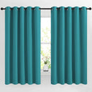 NICETOWN Peacock Teal Blackout Kids Room Curtains, Grommet Thermal Curtains & Drapes Room Darkening Window Treatment Sound Reducing for Bedroom, 2 Panels, W66 x L66 by TinyTreasures Baby Boutique