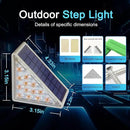 Solar Step Lights 6-pack with Solar Outdoor Stair,Porch,Patio,Yard,Deck & Pathway Adjustable Brightness (Warm White) by GreenHaven Gardens