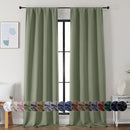 Simplebrand Ava Sage Green Blackout Curtains for Bedroom 96 Inches Long 2 Panels, Solid Thermal Insulated, Energy Saving Living Room Window Treatment Curtains Blackout Drapes, W40 x L96 Inch, Sage by TinyTreasures Baby Boutique