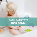 Hely Cancy Infant Bath Toys for 18 Months - No Hole Animal Bathtub Toys, Baby Bath Tub Toys by TinyTreasures Baby Boutique