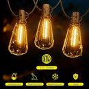 OHLUX 120FT Outdoor String Lights, 62 ST38 Edison LED Bulbs, E12 Base, 2200K Cafe Warm Color, Max.Connectable 14 Strands, Anti-Fall & Waterproof, Dimmable, Hanging for Outside Patio Backyard Bistros by CozyNest Decor