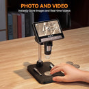 Elikliv Coin Microscope, 4.3'' LCD Digital Microscope 1000x, Coin Magnifier with 8 Adjustable LED Lights, PC View Compatible with Windows/Mac, EDM4B, Black by TinyTreasures Baby Boutique