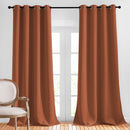 NICETOWN Room Darkening Curtain Drapes - Grommet Top Elegant Thermal Insulated Solid Energy Saving Window Treatment for Kids Room/Living Room, Burnt Orange, 1 Pair, W52 x L95 by TinyTreasures Baby Boutique