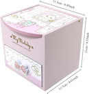 Girl Jewelry Box Pink Cute bunny Tabletop Children Storage Box Little girl birthday christmas Gift kids jewelry box Organizer by TinyTreasures Baby Boutique