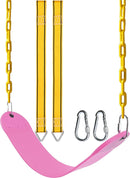 PACEARTH Swing Seat Support 660lb with 68.9 inch Anti-Rust Chains Plastic Coated 23.6 inch Tree Hanging Straps and Locking Buckles Outdoor Playground Tree Swing-Pink by TinyTreasures Baby Boutique