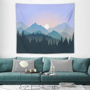 HZOHNAGO Mountain Tapestry Forest Mountain Sunrise Pattern Printed Wall Tapestry Wall Hanging for Bedroom Living Room Dorm 60" W x 50" H by CozyNest Decor