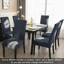 JQinHome Pattern Chair Covers for Dining Room Set of 4, High Stretch Removable Washable Parsons Chair Slipcover for Home Party Hotel Wedding Ceremony (Plume Black,4PCS) by CozyNest Decor