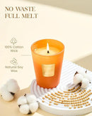 M&SENSE Sunset Mandarin Scented Natural Soy Wax Candle, 14.1oz 60 Hours Long Lasting Slow Burning Candles for Home Decor, Aromatherapy Candle for Stress Relief by CozyNest Decor
