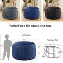 Bean Bag Chairs for Adults - Memory Foam Furniture BeanBag Chair - Kids/Teens Sofa with Soft Micro Fiber Cover - Round Fluffy Couch for Living Room Bedroom College Dorm - 5 ft, Navy by CozyNest Decor