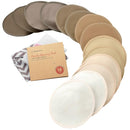 Organic Nursing Pads - 14 Washable Viscose Derived from Bamboo Breastfeeding Pads, Wash Bag, Reusable Breast Pads for Breastfeeding, Nipple Pads for Breastfeeding Essentials(Coffee, M 3.9") by TinyTreasures Baby Boutique