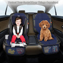 Car Seat Protector,2 Pack Automotive Seat Protectors Baby Carseat Pad Waterproof & Durable 600D Fabric for Child Baby Car Seat Mat Vehicle Pet Cover 2 Storage Pockets (Blue) by TinyTreasures Baby Boutique