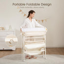 Baby Changing Table with Wheels, Maydolly Portable Foldable Changing Table, Waterproof Diaper Changing Station, Adjustable Height Changing Station, Mobile Nursery for Newborn and Infant (Beige) by TinyTreasures Baby Boutique