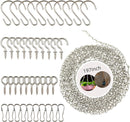 197 Inch DIY Silver Hanging Basket Chains, Adjustable Length, Decorative Metal Chain with Hooks for Hanging Bird Feeders, Planters, Ornaments by GreenHaven Gardens