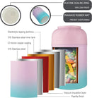 Soup Thermo for Hot Food & Drinks, Thermo Lunch Box for Kids, 17oz Vacuum Insulated Food Container with Spoon&&Drawstring Bag, Soup Therm for Adults, Pink&Green by TinyTreasures Baby Boutique