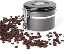 malmo Coffee Canister, Airtight Coffee Container with Date Tracker Lid, Stainless Steel Canister for Kitchen Food Storage (Gary, 9oz) by CozyNest Decor