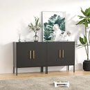 LYNSOM TV Stand for 55 Inch TV, Media Console Table with 2 Cabinets, Storage for Bedroom, Living Room, Entertainment Room (Black) by CozyNest Decor