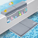 beiens Bath Kneeler and Elbow Rest Pad Set - 1.5'' Comfortable Thick Baby Bath Kneeler Pads, Quick Dry Soft Kneeling Pad for Baby Bath Time, Non-Slip Knee& Arm Support Bathtub Mat with Toys Organizer by TinyTreasures Baby Boutique