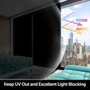HIDBEA Mirror Blackout Window Film,100% Light Blocking Room Darkening Window Privacy Film,Mirror Glass Window Film Heat Control, Removable Window Cover Tint for Day Sleep (Mirror Black,17.7in x 6.5ft) by CozyNest Decor