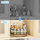 Wood Lazy Susan Turntable Organizer - 11" Round Wooden Lazy Susan for Cabinet Kitchen Countertop Dining Table Pantry Cupboard Bathroom Coffee Bar Spice Storage Home Decor by CozyNest Decor
