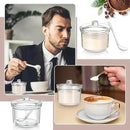 Patelai 4 Pieces Sugar Bowl Acrylic Clear Sugar Bowl with Lid and Salt Spoon Storage Jar with Airtight Lid for Salt, Tea, Spices, Herbs, Condiments(13 oz) by CozyNest Decor