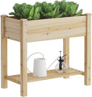 FILWH Raised Garden Bed with Legs Elevated Wooden Planter Box Stand Large Planter Stand Box for Fruits Vegetables Flowers with Divider with Bag - 34x18x30.5IN by GreenHaven Gardens