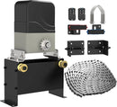 Blütezeit 1100lb Sliding Gate Opener with 40ft Visible Red Beam Photoelectric Sensor | Chain Drive Motor with 2 Remotes, 16.4ft Chains & Reflector Switch by GreenHaven Gardens