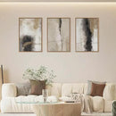 HPINUB Large Modern Abstract Framed Canvas Wall Art Set,Geometric Line Black White and Beige Textured Wall decor Neutral Gray Minimalist Art Print for Living Room,Bedroom,Dining Room,Office -16"x24"x3 by CozyNest Decor