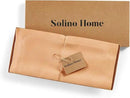 Solino Home Linen Table Runner 90 Inches Long - 100% Pure Linen Peach Table Runner 14 x 90 Inch - Fete by CozyNest Decor