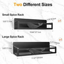 Magnetic Spice Rack for Refrigerator, 2-Pack Metal Spice Organizer for Kitchen Storage Organization, Magnetic Shelf for Fridge Space Saving Seasoning Organizer, Black by CozyNest Decor
