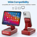 Jteman Portable Phone Stand with Speaker Bluetooth Wireless,Gifts for Men Women,Birthday for Women,Kitchen Gadgets for Men,Phone Holder for Desk - Red by GreenHaven Gardens