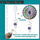 Fonmy Gazing Ball Spiral Tail -Decorative Wind Spinner Sun Catcher Rainbow Maker 11 inch Tail and 2 inch Purple Crystal Orb. Indoor Outdoor Garden Decoration -13 inch Height by GreenHaven Gardens