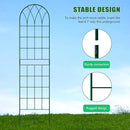 4 Pack Metal Garden Trellis for Climbing Plants,Green Metal Garden Trellis for Vines Plant Rose Vegetable Support,Large Decorative Outdoor Trellis by GreenHaven Gardens