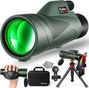 Pankoo 12x60 HD Monocular Telescope for Adults | Comes with Smartphone Adapter Tripod Hand Strap | Suitable for Bird Watching Sports Hiking Traveling by TinyTreasures Baby Boutique