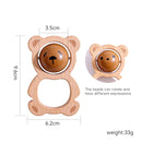 Wooden Baby Rattle Toys, Newborn Rattle Toys 0-12 Months Handmade Baby Clutching Toys | Natural Wooden Baby Teething Toys | Baby Shower/Birthday Gifts (Cute Bear Rattle) by TinyTreasures Baby Boutique