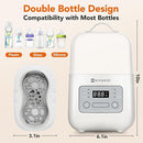 Bottle Warmer, HIYAKOI Fast Baby Bottle Warmer for Breastmilk with Smart Temperature Control, Keep 24H, Sterili-zing, Heat Baby Food, Thaw, Double Bottle Warmer for All Bottles by TinyTreasures Baby Boutique