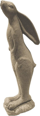 EMSCO Group Whimsical Rabbit Statue – Natural Sandstone Appearance – Made of Resin – Lightweight – 29” Height by GreenHaven Gardens