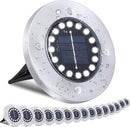 Solar Ground Lights-Waterproof Solar Lights Outdoor Garden- Solar Disk Lights-Upgraded 16LED Bright in-Ground Lights-Landscape Lights for Pathway, Yard, Lawn, Patio, Walkway (16 Pack White Light) by GreenHaven Gardens