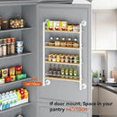 IBUYKE Spice Rack Wall Mount,4 Tier Hanging Seasoning Organizer,Spice Rack for Wall for up to 50 Jars,Spice Organization for Kitchen Cabinet,Living Room,Bathroom,Pantry,Natural TLJ016R by CozyNest Decor