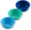 Re-Play 12 Oz. Toddler Bowls for Snack and Everyday Dining - Dishwasher and Microwave Safe - Made in USA - Set of 3-5.75" x 5.75" x 2" - True Blue by TinyTreasures Baby Boutique