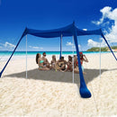 COMMOUDS Beach Tent Sun Shelter - UPF50+ Pop Up Beach Canopy with Sandbags & Sand Shovel & Windproof Poles, Portable Sun Shade for Beach, Camping, Picnics, Backyard by TinyTreasures Baby Boutique