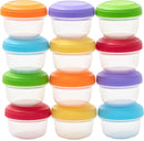 WeeSprout Baby Food Containers - Small 4 oz Containers with Lids, Leakproof & Airtight, Freezer Safe, Dishwasher Safe, Thick Food Grade Plastic, Set of 12 Baby Food Storage Containers + Color Options by TinyTreasures Baby Boutique