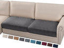 PrinceDeco Velvet Couch Cushion Cover Soft Stretch Cushion Slipcover for Chair Loveseat Sofa Cushion Furniture Protector Seat Cushion Sofa Cover (2 Piece Large Sofa Cushion Covers, Grey) by CozyNest Decor