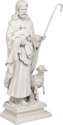 Design Toscano EU1785 Jesus The Good Shepherd Religious Garden Statue, 12 Inches Wide, 8 Inches Deep, 28 Inches High, Antique Stone Finish by GreenHaven Gardens