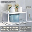 3 Pack Expandable Cabinet Shelf Organizer Kitchen Shelf Riser Stackable Pantry Shelves Kitchen Organizers and Storage Metal Spice Rack Countertop Organizer Cupboard Adjustable Shelfs Desk Rack Shelf by CozyNest Decor