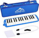 EastRock 32 Key Melodica Instrument Keyboard Soprano Piano Style with Mouthpiece Tube Sets and Carrying Bag for Beginners Adults Gift Blue by TinyTreasures Baby Boutique