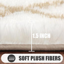 ONASAR Area Rugs for Bedroom Living Room, Washable 4x6 Fluffy White and Beige Throw Rug, Geometric Boho Shaggy Soft Plush Floor Carpet for Nursery Kids Girls Boys Teen Dorm Home Decor Aesthetic by TinyTreasures Baby Boutique
