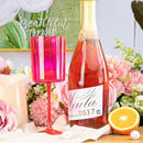 Ciaell 12 Pack Plastic Wine Glasses - 10Oz Hot Pink Plastic Wine Glasses With Stem - Disposable Stemmed Cups for Parties & Weddings by CozyNest Decor