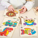 QUOKKA Wooden Puzzles for Toddlers 3-4 - 6XSET Toddler Puzzles Ages 3-4 - Wood Learning Montessori Toys 3-5 Year Old - Preschool Animal Travel Game Gift for Boys & Girls by TinyTreasures Baby Boutique