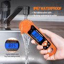 Digital Meat Thermometer for Grilling, Candy Thermometer Instant Read Food Thermometer Waterproof with Backlight for Cooking, Deep Fry, BBQ, Grill, Smoker and Roast (Orange) by TinyTreasures Baby Boutique